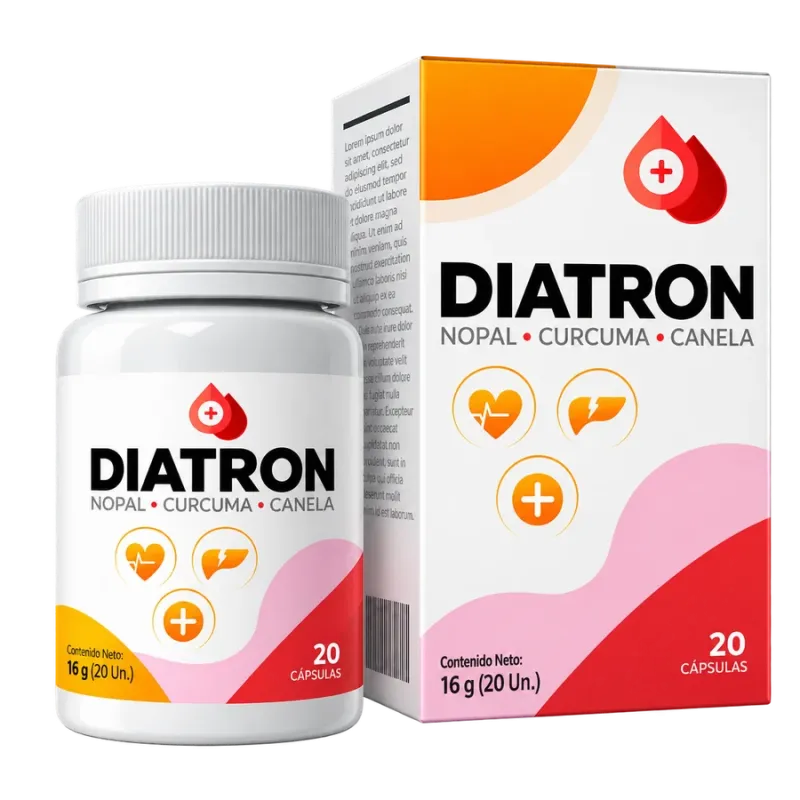 Diatron NEURO, frasco y caja de 20 cápsulas